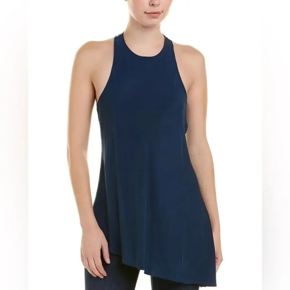 NWT Rare Cinq A Sept Cuerpo Dylan Tunic Asymmetric Navy Size S MSRP $269